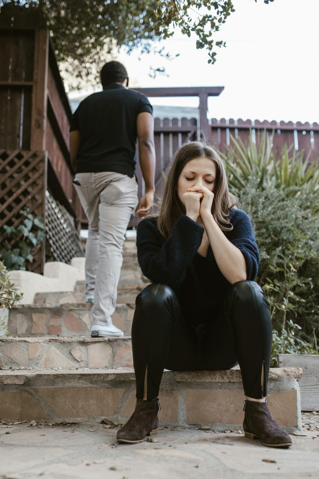 Man standing alone after divorce